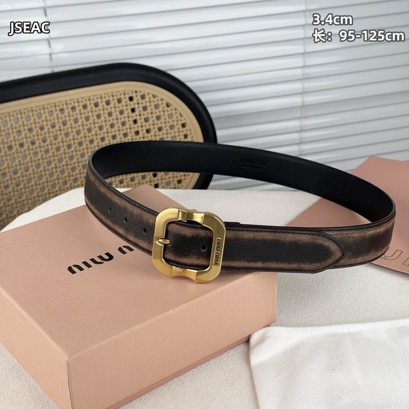 MIumiu belt 34mmX95-125cm 8L15